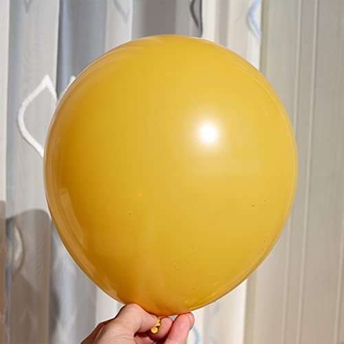 Balões amarelos de 100pcs de mostarda 18 polegadas +12 polegadas +10 polegadas +5 polegadas Partido de látex Balão de balão amarelo de limão