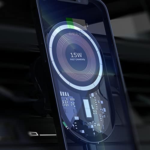 15W Magnetic Car Wireless Charger Titular para iPhone 14 13 Pro Max Charging Fast Monte Mount Tempered Glass Stand