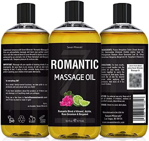 Óleo de massagem sensual e óleo de massagem romântica