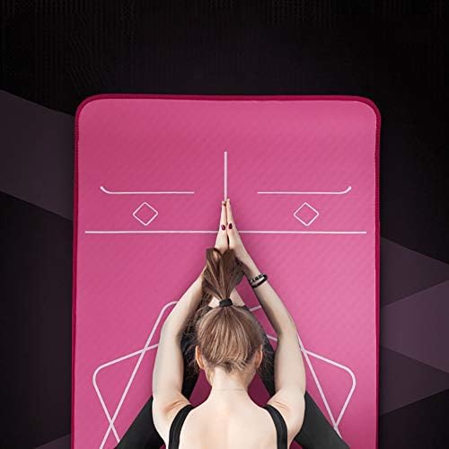 6mm de tapete de ioga durável de 6 mm, amigável eco, não deslize mato de fitness com saco de malha para ginástica em casa Pilates Meditation Travel D 185x80cm