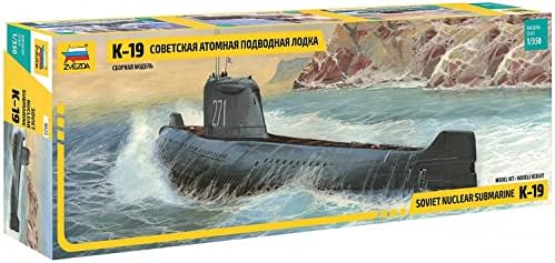 Zvezda 9025 - submarino nuclear soviético K -19 - Escala de kit de modelo de plástico 1/350 lenght 12,5 / 32 cm 33 partes