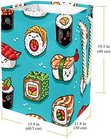 DJROW Rolinhos de desenho animado fofos e sushi japonês com alimentos mantas de armazenamento de armazenamento de roupas de armazenamento brinquedos no quarto banheiro