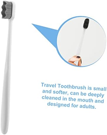 Escovas de dentes de dentes macios e macias para adultos escovas de limpeza de dentes escovas de dente do tubo redondo do tubo de mão PP Viagem branca