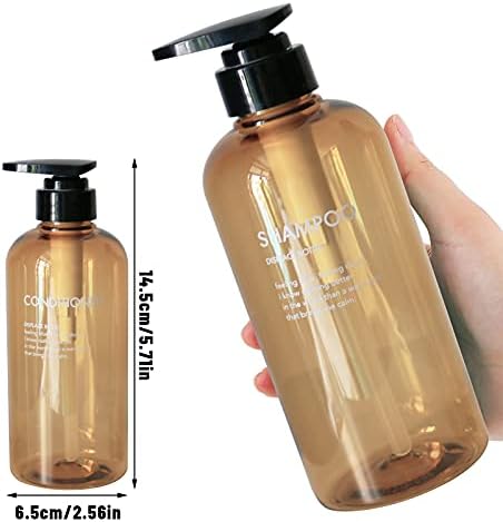 Garrafas de dispensador de loção de bomba vazia de 3pack 3pack 10 onças de shampoo de armazenamento de plástico redondo de armazenamento de shampoo de lavagem corporal de lavagem do corpo