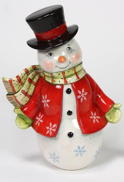 Grande boneco de neve tradicional - pinte sua própria lembrança de cerâmica