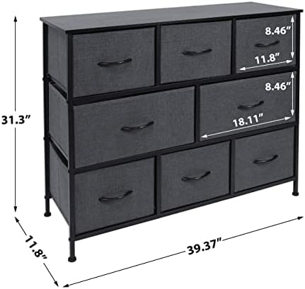 Crescedor de Sorbus com 8 gavetas - Baú de armazenamento de móveis para crianças organização de roupas para crianças, quarto,