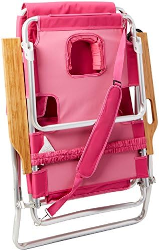 Ostruz Deluxe Sport Sport 3 em 1 Cadeira de praia de alumínio, rosa