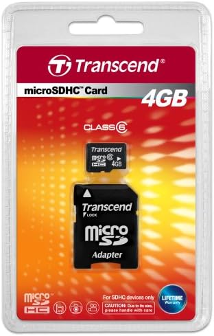 Transcend 4 GB Classe 6 MicrosDHC Flash Memory Card TS4GUSDHC6