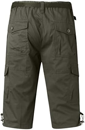 Miashui Little L Men Casual Solid Solid Summer Média cintura elástica da cintura Loja de carga Loja com calças de carga