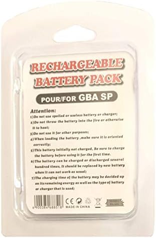 3,7V 850mAh Bateria recarregável de li-íon para o Game Boy Advance GBA SP