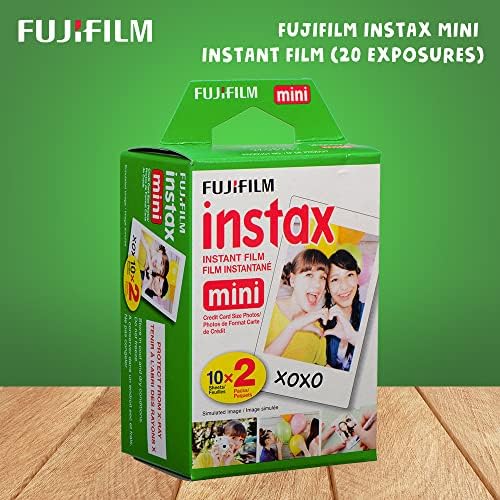 Fujifilm Instax Mini 12 Câmera instantânea com 60 mm de distância focal + 2x Fujifilm Instax Mini Twin Film + um Energizer de 4 pacote