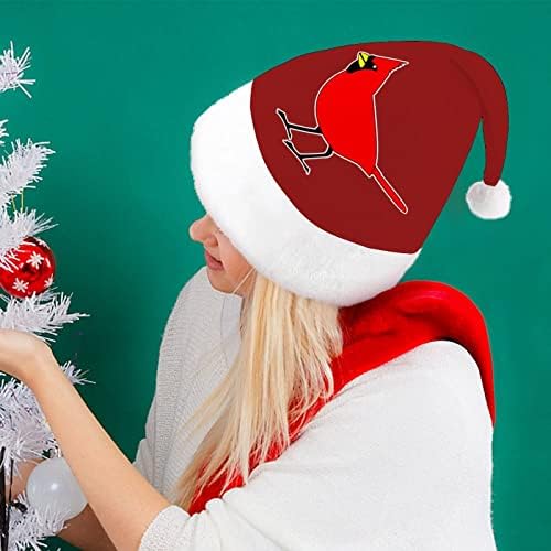 O chapéu de Natal do Northern Cardinal Bird Christmas para adultos unissex Comfort Classic Xmas Cap para o feriado de festa de Natal