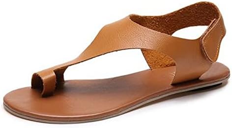 Sandálias planas de verão para mulheres confortáveis ​​clipes de praia de dedo da praia