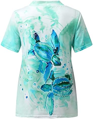 Camisas de tartaruga plus size para mulheres blusas casuais de manga curta Túdos de verão tops de túnica solteira larga havaiana