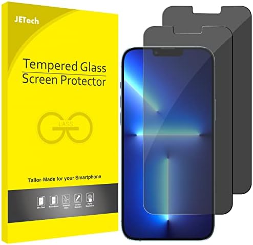 Protetor de tela de privacidade JETECH para iPhone 13 Pro máximo de 6,7 polegadas, filme de vidro com temperamento anti-espião,