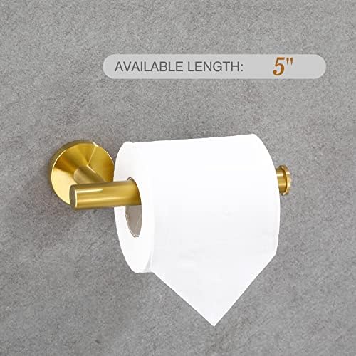 Ushower 18 '' Barra de toalha e conjunto de combinações de papel higiênico, ouro escovado, 3 peças