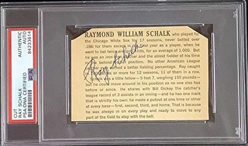 Ray Schalk assinado Baseball Cut 3x5 Black Sox HOF Autograph PSA/DNA - Bolalls autografados