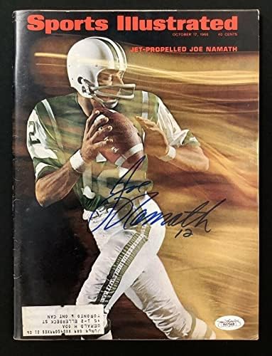 Joe Namath assinou a Sports Illustrated 17/10/66 New York Jets Autograph Hof JSA - Revistas Autografadas da NFL