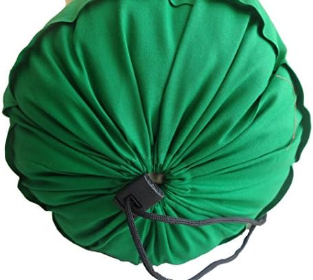 Açafrão travesseiro de travesseiro de açafrão rolo de cama decorativo redondo travesseiro verde algodão de 6 polegadas