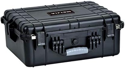 Meijia portátil All Weather Protective Hard Case, estojo de câmera compacta com espuma de ajuste personalizável, uso de drones, câmera, equipamentos, elegante preto, 20.62 x16.85x8.11inches