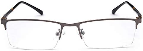 Óculos de leitura cinza fotocrômica meio aro +4.50 resistência mensura