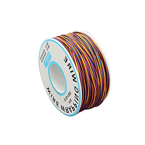 Treedix 800 ft 30 awg 8 cores solda cobre conexão de fio de fio de jumper core de jumper lata estinada com revestimento de PVC 105 rolo de cabo Celsius