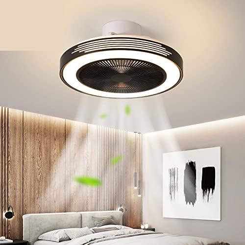 PAKFAN fechado ventiladores de teto de 20 polegadas com luzes e rubor remoto, ventiladores de teto reversíveis de 36w LED 36W com luzes para a sala de jantar da sala de jantar lâmpada de teto de ventilador