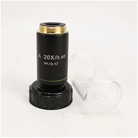 Kit de acessórios para microscópio DEIOVR para adulto, 4x 10x 40x 100x Plano infinito lente objetiva achromática para acessórios de lentes de microscópio biológico padrão rms rms