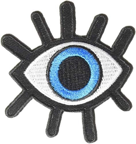 Pacote de 2 tatuagem ocular de olho wicca oculto gótico punk retro apliques de ferro em
