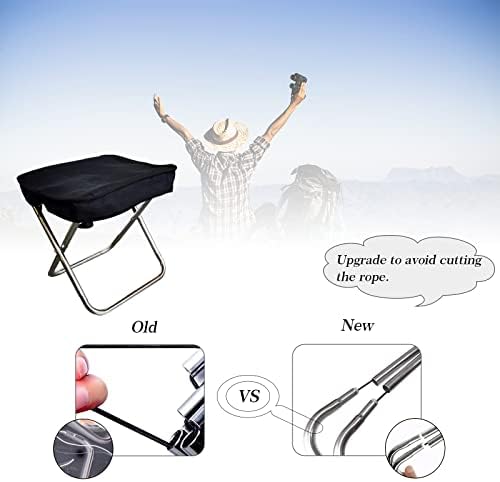 Koksry Portable Camping Banco, 10 polegada de cadeira dobrável em embalagens atualizadas, perfeitas para entusiastas do ar livre