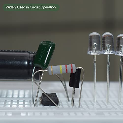 Yokive 20 PCS Resistores de filmes de óxido de metal, resistor de chumbo eixo, mantenha operação normal do circuito, ótimo para equipamentos de energia elétrica