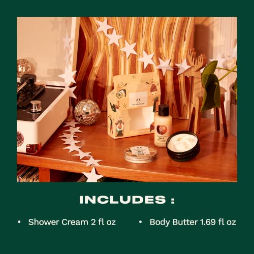 O Body Shop Nutty & Nourishing Shea Treats Greet Gets - Hidratando e hidratante Trelas para a pele para pele muito seca - 2 itens