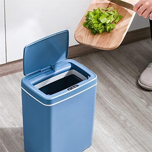 XFGDE Lixo de indução automática de sensor lata de latas de latas de cozinha de cozinha Tipo de lixo elétrico Tipo de lixo de papel de lixo (cor: azul, tamanho