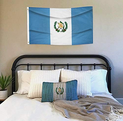 Danf Guatemala Bandeira 3x5 pés - 100d de poliéster mais grosso - bandeiras nacionais guatemaltecas de qualidade costurada