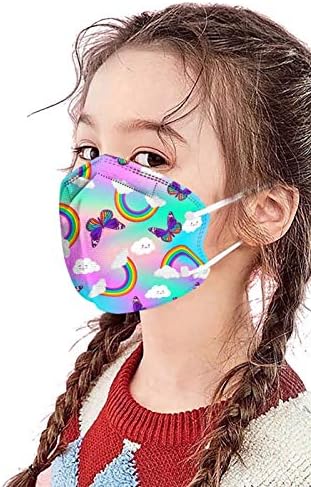 JMETRIE 10PC Máscara facial descartável para crianças, máscaras impressas fofas máscara de rosto respirável confortável para crianças