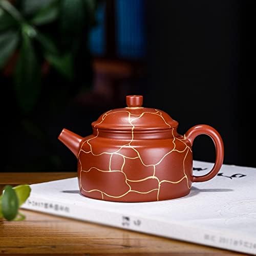 Wionc Dahongpao Rastreamento Jinde Bell Pot Zisha Tule de chá artesanal Pot Kung-Fu Teaware Purple Clay Drinkware para puer verde preto