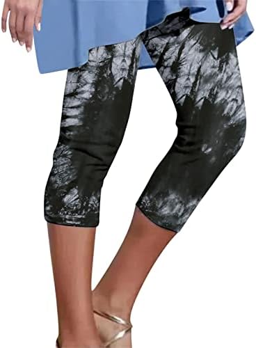 Miashui Leggings Pack 3/4 leggings para mulheres perneiras impressas de cintura alta para leggings estampados para