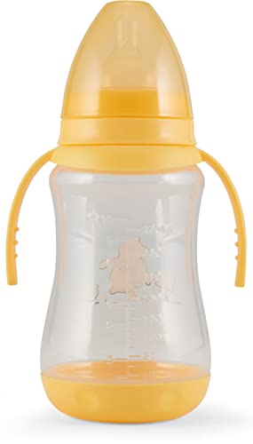 Disney 2 pacote de 10 onças mamadeiras com estampas de personagens e tampas coloridas com alça dupla - BPA livre e fácil de limpar
