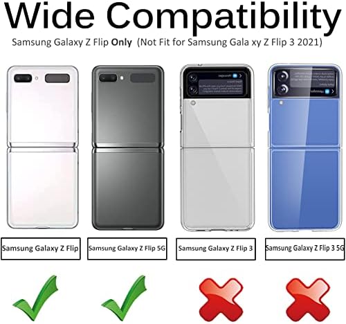 Miimall Compatível com a caixa Samsung Galaxy Z Flip 5G 2020, à prova de choque e anti-arranhão fino e fino PC PC Protetive Protective