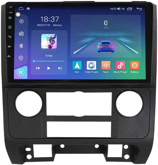 Android 10 estéreo de rádio para Ford Escape Radio 2007-2012, Biorunn 9 polegadas GPS Navi Octa Core Controle de