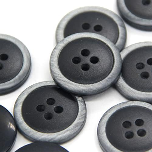 15/20mm 4 buracos Moda Men Coat Botões pretos para roupas de traje de traje Blazer Diy Crafts Acessório de costura