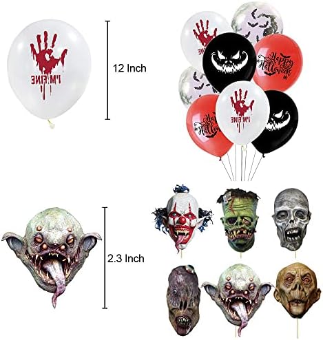 Decorações de festas de Halloween, suprimentos de festas de Halloween de 46pcs, decorações de halloween de folga balões de Halloons