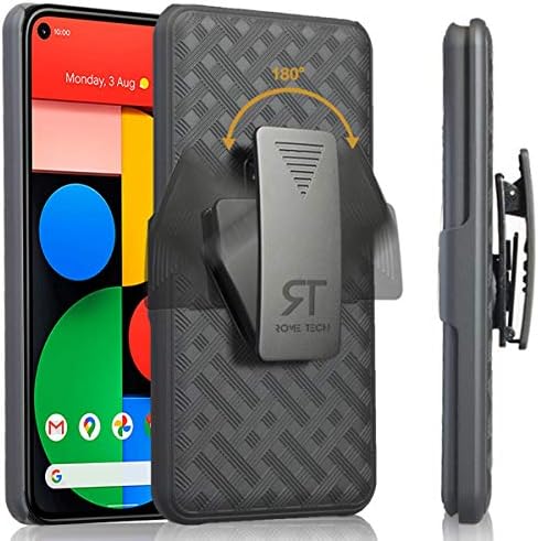 Caixa de clipe de correia do coldre de Rome Tech para o Google Pixel 5 - GD1YQ GTT9Q - Slim Hovery Duty Shell Holster Combo