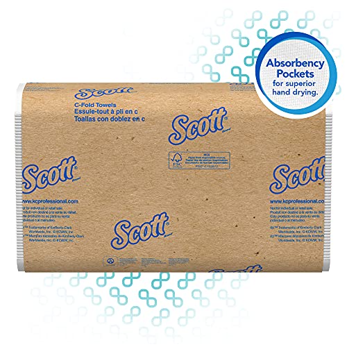 Scott essencial c toalhas de papel dobradas com bolsos de absorção rápida, 12 pacotes / estojo, toalhas / pacote dobráveis ​​200