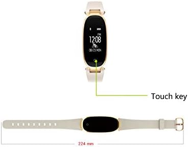 Rastreadores de atividades Hetsi Smartwatches impermeáveis ​​Modo multi-esportes Lembrete de mensagens do pedômetro Ladre, ouro preto adequado para sistemas Android ou iOS