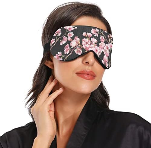 Alaza Rosa Flor de Flor de Cerejeira Flor Floral Sakura Máscara de Sono para homens Máscara de olho para dormir Máscaras de