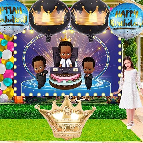 Boss African Boy Party Supplies for Boy Baby Charp Birthdays Placas Balleons Banner Cake Cops Set Decorations Decor Decor