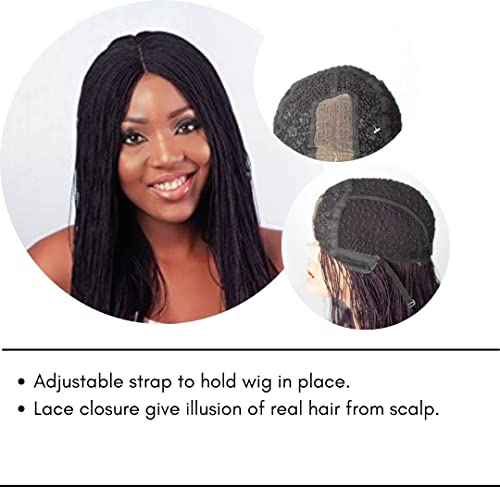 Wow Braids Twisted Wigs, Micro Million Twist Wig - Color 2 - 12 polegadas. Perucas de mão sintética ultra fine e leve