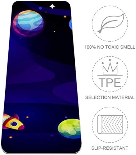 Siebzeh Galaxy Space Planet Premium Premium grossa Yoga MAT ECO AMPLICAÇÃO DE RORBO