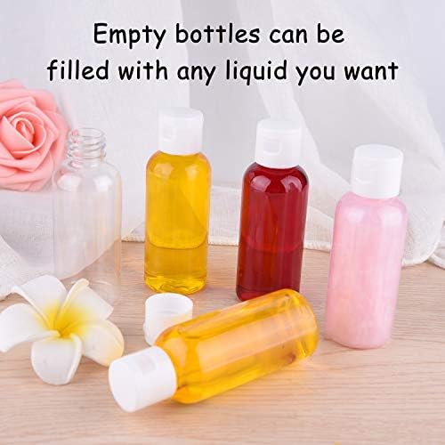 Tuparka 30 pacote de plástico transparente garrafas de viagem vazias com tampa de flip, contêineres portáteis recipientes recipientes de desinfetante para as mãos líquido Recipientes de higienes